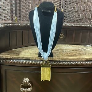 Sassy Jones Long Necklace-Gray